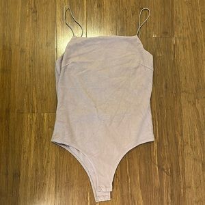 Heather purple tank bodysuit - medium